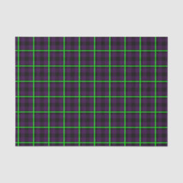 Papel De Seda Roxo Médio e Tartan Verde Neon 01