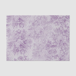 Papel De Seda roxo rústico, chique, flores de lavanda pálidas,