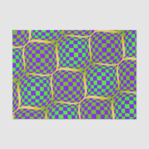 Papel De Seda Roxo Taffi e Faixa Verde