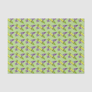 Papel De Seda Roxo Verde Abastecimento de Arte Professora