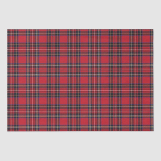 Papel De Seda Royal Stewart Clan Tartan (Frente )