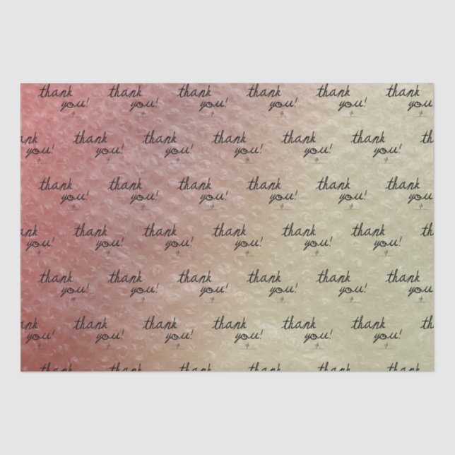 Papel De Seda Rua. Aug. Sketch Bubble Wrap Revendedor Obrigado (Frente )