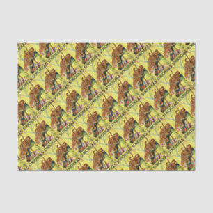 Papel De Seda rua de 1929. Impressão de leopardo cobrir da revis