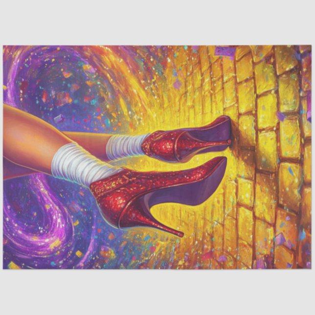 Papel De Seda Rua de Ouro de dança de Elara (Frente )