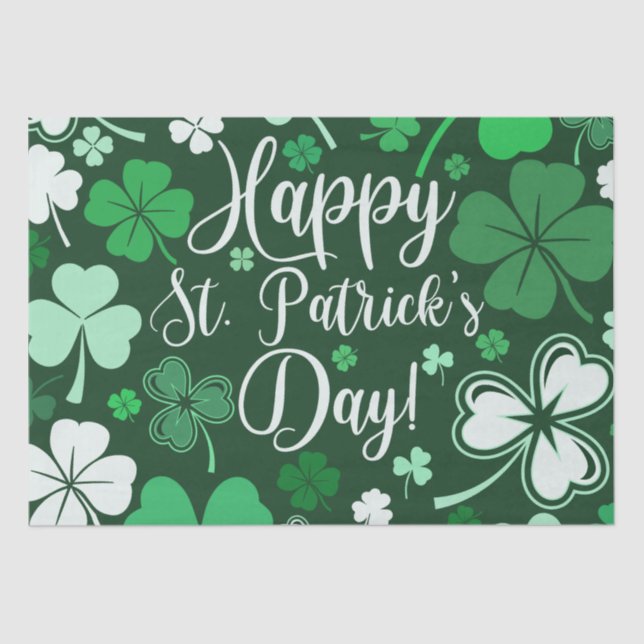 Papel De Seda Rua de Shamrock. Dia de Patrick (Frente )