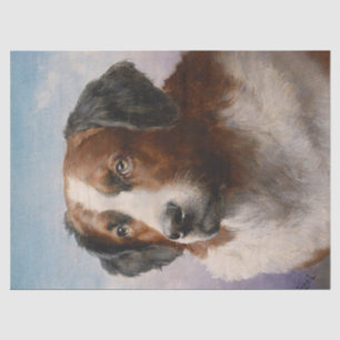 Papel De Seda Rua de Vintage. Bernhard Dog Portrait