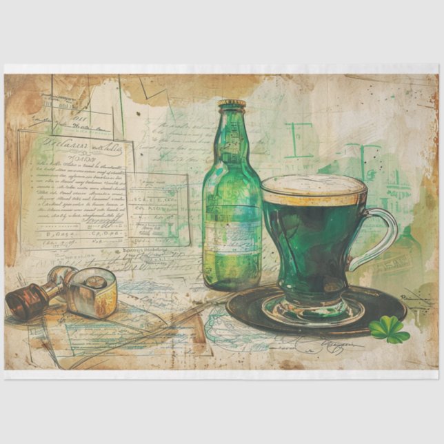 Papel De Seda Rua: Patrick Coffee Mocha Magic Irish Charms (Frente )