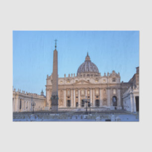 Papel De Seda Rua. Praça de Peter em Cidade Vaticano - Roma, Itá