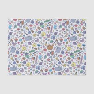Papel De Seda Rua Sésamo Padrão de porta do Sesame Pals