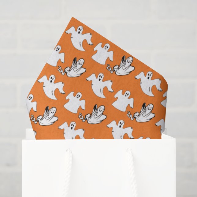Papel De Seda Ruas Dançando Fantasmas Voadores Halloween (Sacola de presentes)