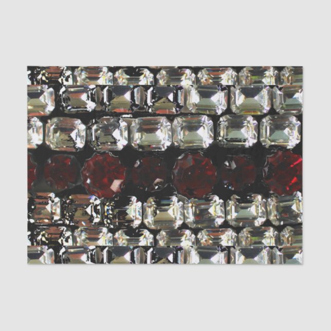 Papel De Seda Rubis, Rhinestone, diamantes, joias, pérolas (Frente )