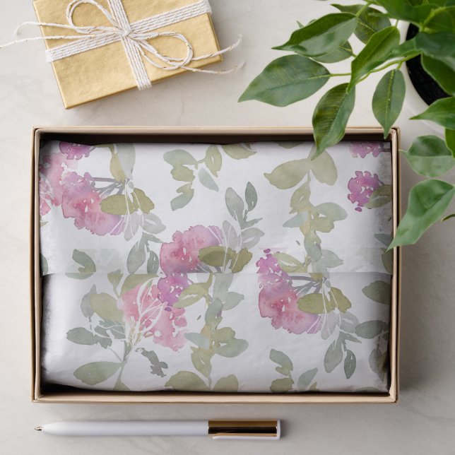 Papel De Seda Rubor Floral (Presente)
