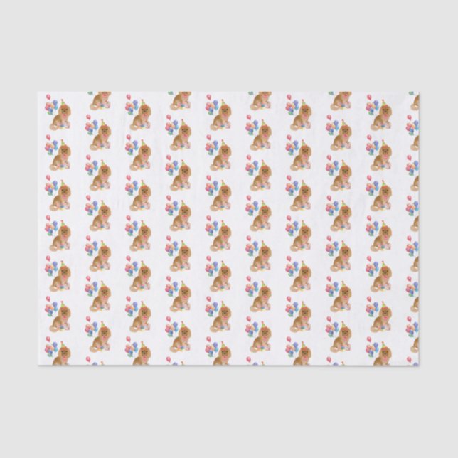 Papel De Seda Ruby Cavalier King Charles Spaniel Birthday    (Frente )