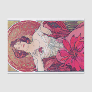 Papel De Seda Ruby (Quatro Joias), Alphonse Mucha