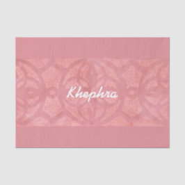 Papel De Seda Ruddy Pink Batik Name Monogrammed