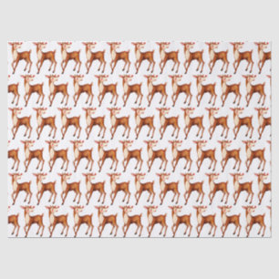 Papel De Seda Rudolph a rena cheirada vermelha