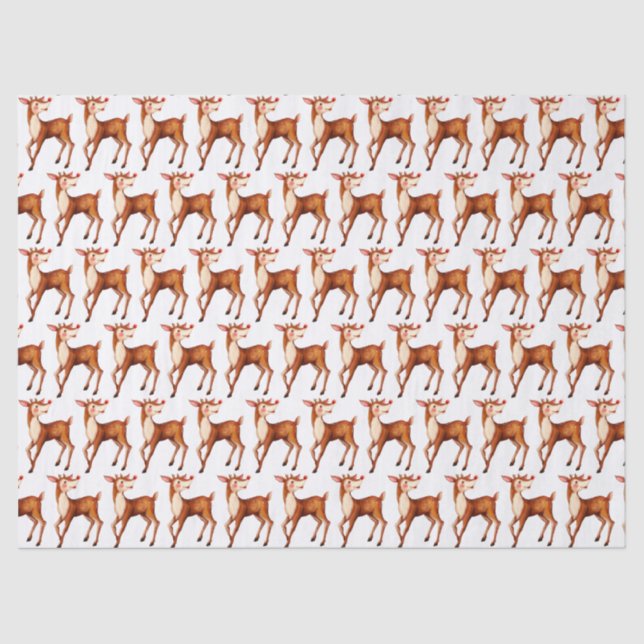 Papel De Seda Rudolph A Rena Vermelha Nosada (Frente )