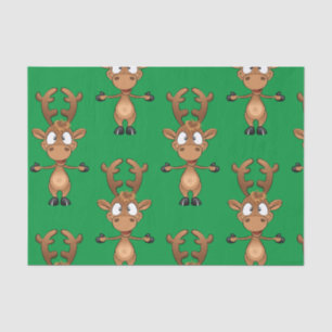 Papel De Seda Rudolph Red Nose Reindeer de Natal