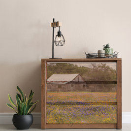 Papel De Seda Ruim Barn Texas Bluebonnets Decoupage