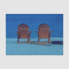 Papel De Seda Russo Adirondack Brown Beach Chairs Blue Ocean
