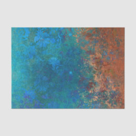 Papel De Seda Russo de Cobre Azul Boho