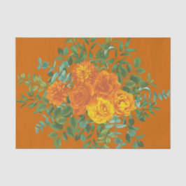 Papel De Seda Rust Orange Wedding Vintage Floral