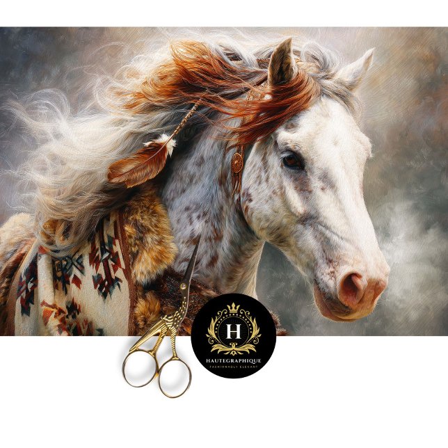 Papel De Seda Rustic Appaloosa Western Portrait (Criador carregado)