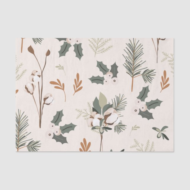 Papel De Seda Rustic Beige Holiday (Frente )