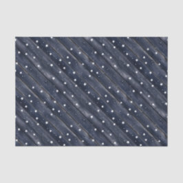 Papel De Seda Rustic Blue Wood Stars 