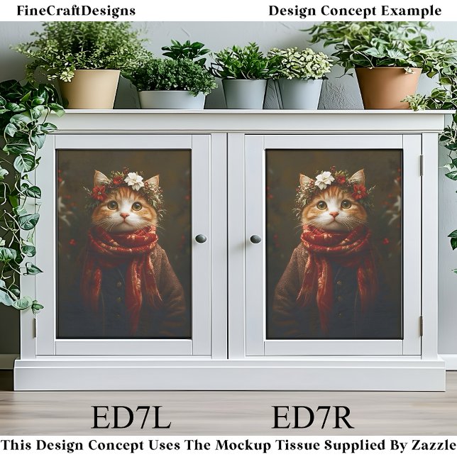 Papel De Seda Rustic Festic Kitten, Casaco e Scarf ED7L Decoupag (Criador carregado)