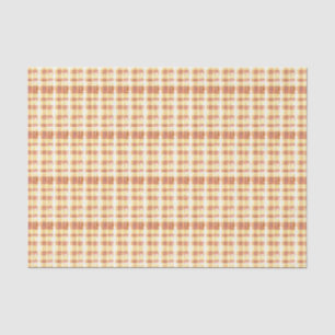 Papel De Seda Rustic Orange Waffle Xadrez Moderna Farmhouse
