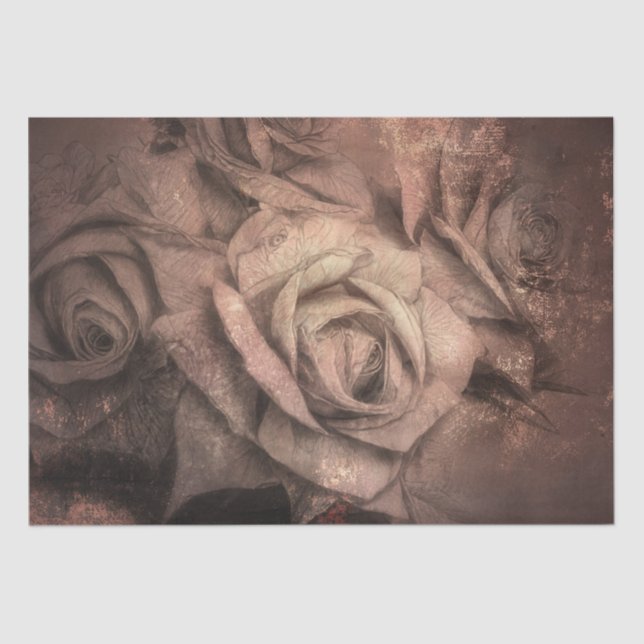 Papel De Seda Rustic roses stylish (Frente )