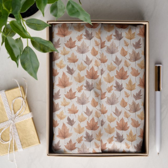 Papel De Seda Rústico Dourado Maple Castanho Deixa Padrão De Aqu (Criador carregado)