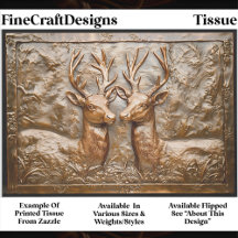 Rústicos Cervos/Camos Relevo Bronze EH2L Decoupage