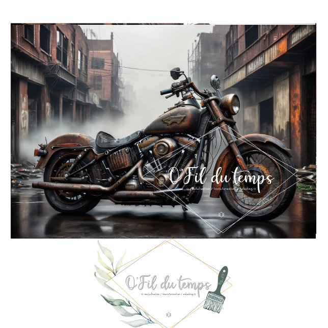 Papel De Seda Rusty old bike v1 post-apocallyptic Tissue paper (Criador carregado)