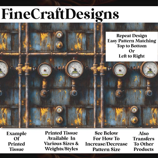 Papel De Seda Rusty Steampunk Plumbtern BM8 Decoupage (Criador carregado)