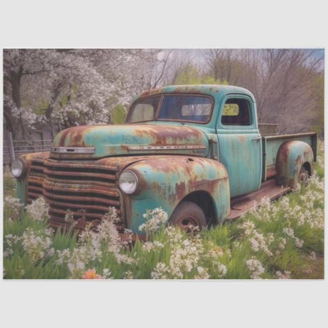 Papel De Seda Rusty Truck (Frente )