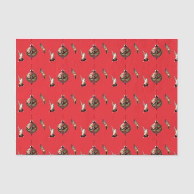 Papel De Seda Saco de presente de Natal de beija-flor (Frente )
