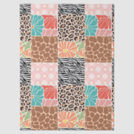 Papel De Seda Saco de Presente Patchwork de Estampa Animal e Flo