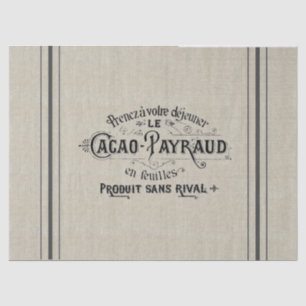 Papel De Seda Saco francês da grão do cacau