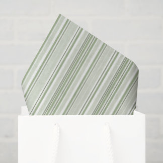 Papel De Seda Sage (Claro, Médio, Escuro) & Listras Brancas Eleg