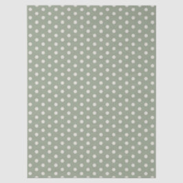 Papel De Seda Sage Green Cream Ivory Bolinhas
