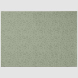 Papel De Seda Sage Green Floral repetido padrão