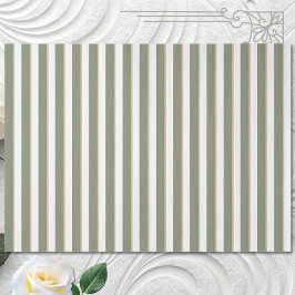 Papel De Seda Sage Verde Bege Branco Listra