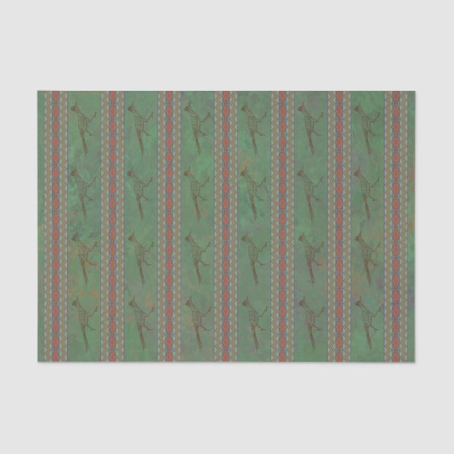 Papel De Seda Sagebrush Green - Roadrunner do Sudoeste (Frente )