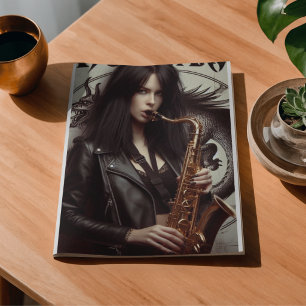 Papel De Seda Sagitário Zodiac Músico Saxofone Decoupage
