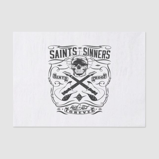 Papel De Seda saint and sinners rock n roll forever death proof (Frente )