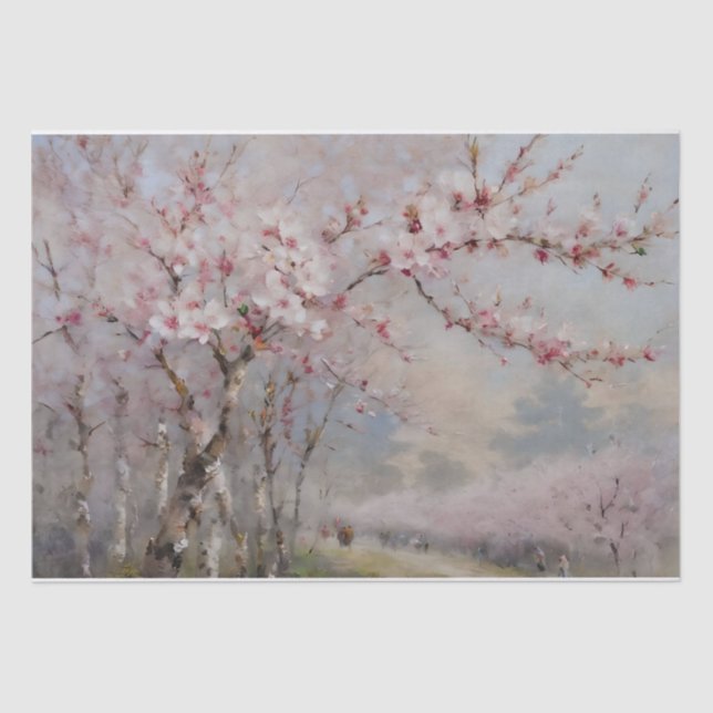 Papel De Seda Sakura Aquarela Decoupage  (Frente )