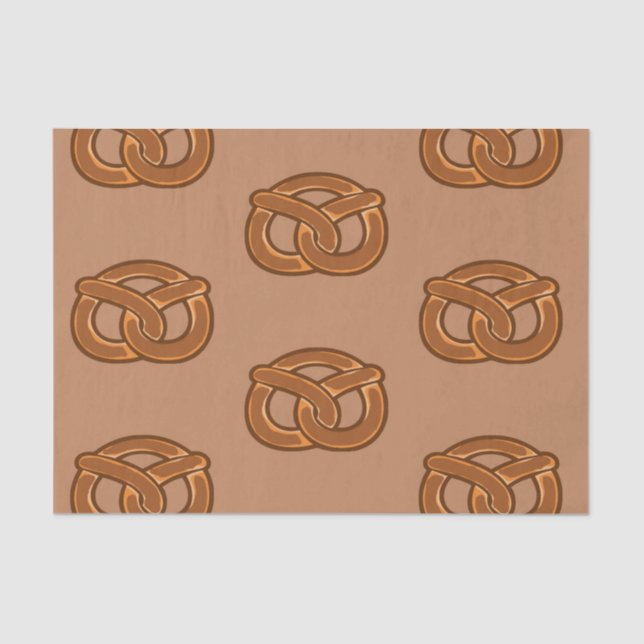 Papel De Seda Salty Pretzels Amantes de Comida em forma de loop (Frente )