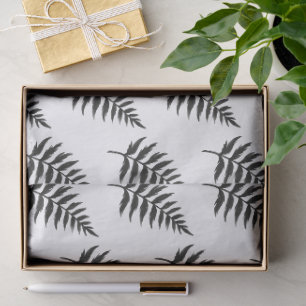 Papel De Seda Samambaia Minimalista – Desenho Botânico com Pince